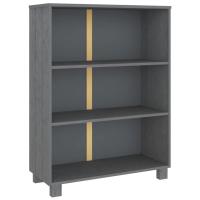 vidaXL Estantería HAMAR madera pino maciza 85x35x112 cm Marrón miel, Blanco, Gris oscuro Mueble Almacenaje Estantería para Oficina, Estudio, Dormitorio Estantería/Librería/ mueble de Almacenamiento - details 1