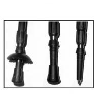 Coshano Bastón stick antishock para andar altura regulable aluminio bastón de apoyo negro - details 1