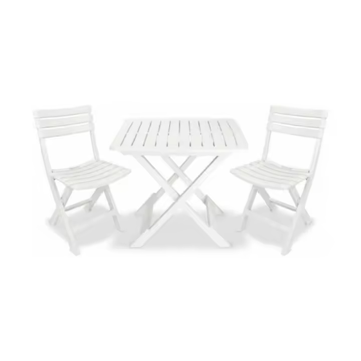 Mesa 80x72x70 cm plegable + 2 sillas pleg camping conjunto - 1