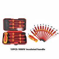 Juego De Destornilladores Aislados Cambiables 380V/13PCS 1000V Con Bits Magnéticos Herramientas De Reparación Para Electricistas - details 5