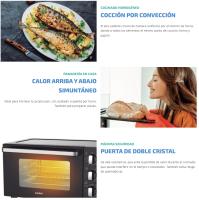 Horno sobremesa SAUBER SERIE 5-1500 30 litros. Con rustidor para asar pollos. Envío y recogida gratis en tu domicilio. - details 2