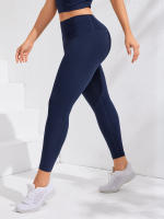 Leggings De Yoga Para Mujer Cintura Alta Suave Talla Sin Línea Deportivas Fitness Running Pantalones De Gimnasio De Pierna Larga - details 3