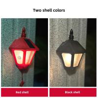 Lámpara Solar LED Retro Con Sensor De Movimiento Humano Luz Exterior Impermeable Para Decoración De Jardín Y Balcones De Villa Color Rojo - details 2