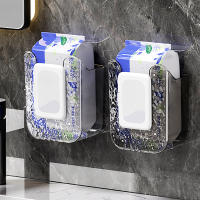 Caja De Pañuelos Adhesiva En La Pared Plástico Espaciosa Y Sin Perforar Soporte Para Papel Higiénico Para Escritorio Oficina - details 4
