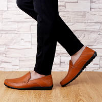 Zapatos De Cuero Genuino Para Hombre Casual Lujo Mocasines Suaves Transpirables Botines Slip on Barco Talla Grande 37-47 - details 23