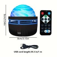 Proyector De Galaxia LED Romántico RGB Rotativo Luz Nocturna Para Ambiente De Dormitorio Decoración Relajante Ayuda Al Sueño - details 7