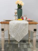 Mantelos Dorados Resistente Al Calor Vinilo Mantelera Lavable Para Fiesta En La Mesa Del Comedor Material Poliéster - details 0