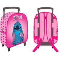 Trolley Stitch Pequeña Infantil, Mochila Stitch, Carro Stitch, Mochila Carro Stitch Pequeña, Color Rosa, 31 x 24 x 10 cm, Arditex - Kiglam - details 0