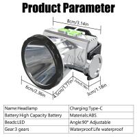 Linterna Frontal LED De Navegación Acuática Con Cinco Cabezas Fuertes Resistente Al Agua Recargable Por USB Ultra Brillante Para Pesca Y Exteriores - details 9