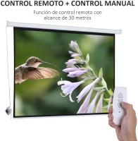 HOMCOM Pantalla del Proyector Eléctrica Portátil Universal Pantalla para Proyección Motorizada 4:3 con Control Remoto Cine en Casa Presentaciones Colgada de Pared - details 3
