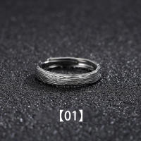 Anillo Abierto Ajustable De Cobre Vintage Geométrico En Color Plata Para Hombres Y Mujeres Anillo De Enunciado Unisex - details 1