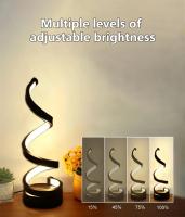 Lámpara De Noche LED Espiral Luz De Mesa Moderna Para Dormitorio Y Sala De Estar Decoración Dimmable Para Oficina Y Habitación - details 2