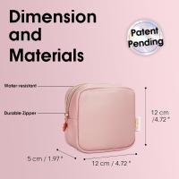 Neceser pequeño para bolso, mini neceser para cartera, neceser pequeño para mujer, neceser pequeño con bolsillos interiores de piel vegana ecológica. - details 1