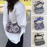Bolso De Hombro Para Mujer En Lona Grande Capacidad Con Estampado Diseñador Bolso De Compras Reutilizable Casual Bandolera - details 0