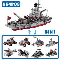 Bloques De Construcción De Barco Militar Para Niños Juguetes De Ciudades Para Niños Chicos Regalo De Navidad Bloques De Avión Y Barco De Guerra - details 7