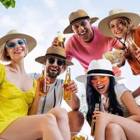 Sombrero De Paja Panamá Plegable Para Mujer Sombrilla Gran Alas Protección Solar De Playa Verano Unisex Casual - details 7