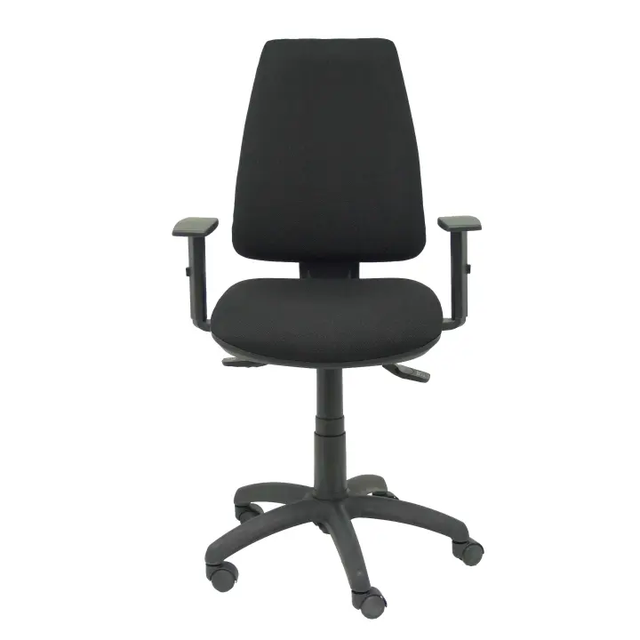 Piqueras Y Crespo Silla de Oficina Ergonómica y Crespo con Brazos Regulables y Bali Negro - 1