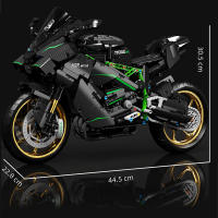 Bloques De Construcción Técnicos Para Ciudad 1:5 1858pcs Motocicleta De Carreras Vehículos MOC Juguete De Bloques Para Niños Regalos T4019 - details 12