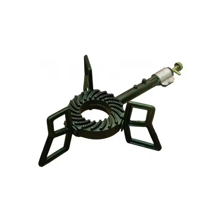 Elma Pack Hornillo de gas en Hierro Fundido con Manguera de Conexión y Válvula de Seguridad I 6,5 KwI Kit Completo compatible con Gas Butano y Propano - 1
