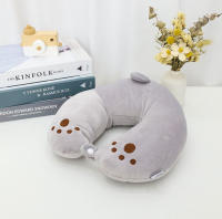 Cojín de Viaje U con Diseño de Patitas EILV– Almohada Cervical Suave para Avión, Coche o Casa – 4 Colores - details 2