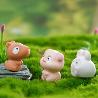 Mini Adorno Lindo De Capybara Serpiente Conejo En Forma De Animal Cartoon Micro Paisaje Decoración Para El Hogar Y Interior Del Coche Regalos - details 4