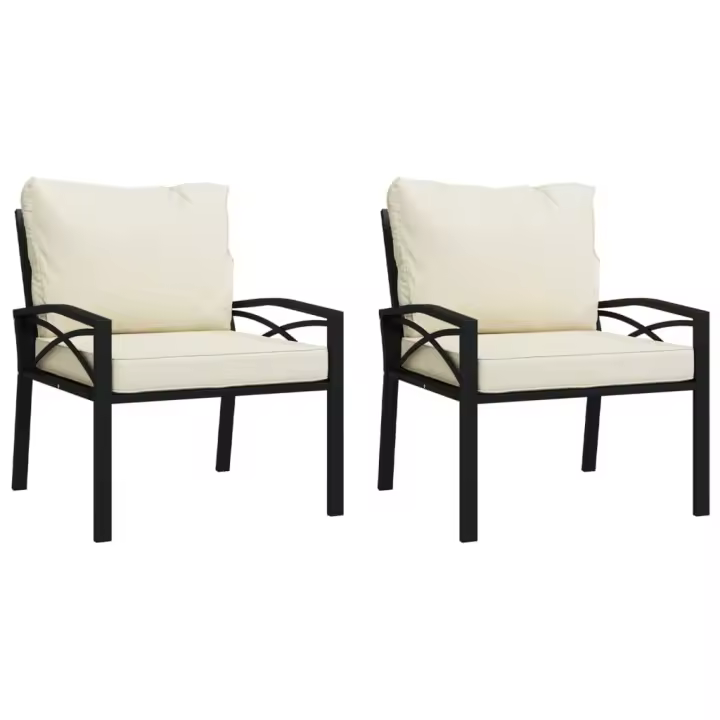 Sillas de Jardín 2 UDS Arce con colores Arena 68x76x79cm - 1
