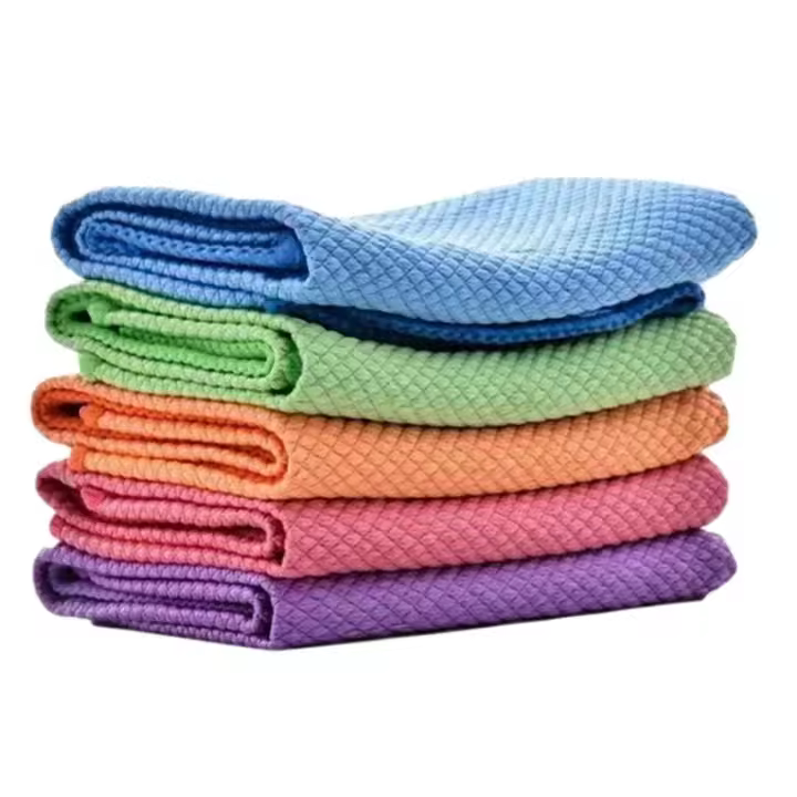 5PCS Paño De Limpieza Microfibra Absorbente Para Lavado De Platos Y Ventanas Anti-grasa Para Cocina Paños De Limpieza - 1