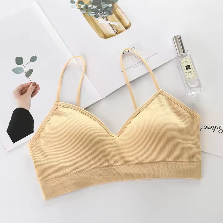 Sujetador Deportivo Para Mujer Secado Rápido Elasticidad Con Almohadillas Para Gimnasio Correr Yoga Fitness Transpirable Top Sólido - 1