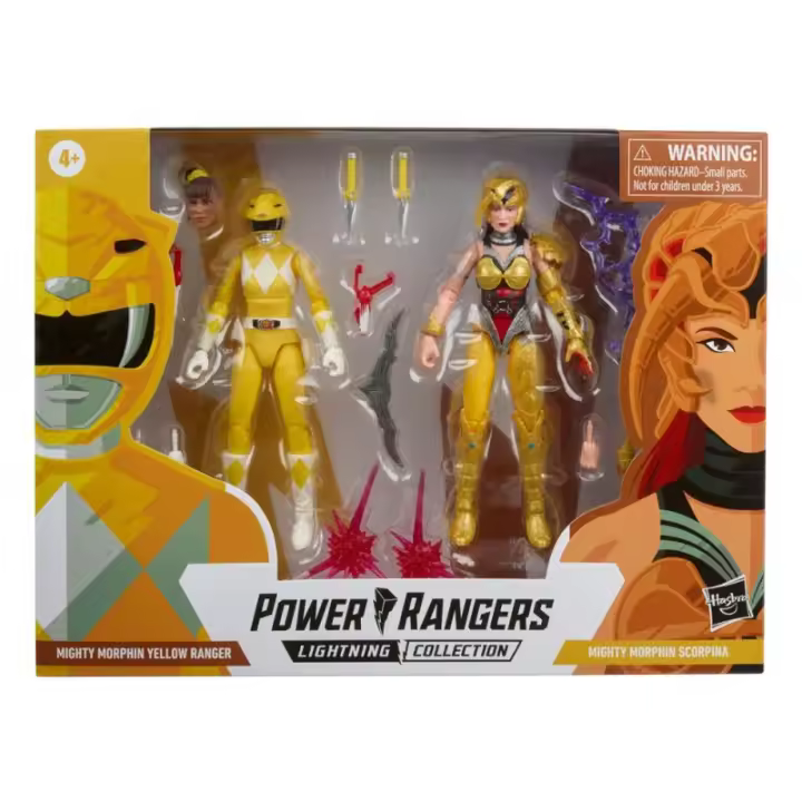 POWER RANGERS LIGHTNING COLLECTION PACKS DE 2 FIGURAS 15 CM 2021 WAVE 3 MIGHTY MORPHIN YELLOW RANGER VS. MIGHTY MORPHIN SCORPINA - 1