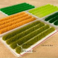 4 Rayas De Césped Artificial Paja Falso Para Patios Césped Estático Para Manualidades Decoración De Escenas Miniatura - details 1