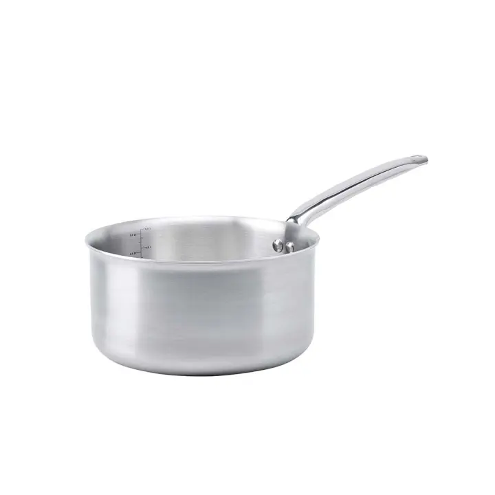 Cazo Alchimy de De Buyer 14-24 cm, Acero Inoxidable con Interior de Aluminio, Distribución Homogénea del Calor, Apto para Inducción, Fabricado en Francia - 1