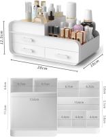Organizador de maquillaje, Caja de almacenamiento de Cosméticos, Organizador de maquillaje, asiento de Cosméticos de plástico, contenedor grande para tocador de encimera. - details 3