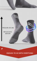 Calcetines De Ciclismo Profesionales Reflejos 2 Pares Calcetines De Algodón Para Hombres Antideslizantes Deportivos Al Aire Libre Altura De La Media Rodilla - details 4