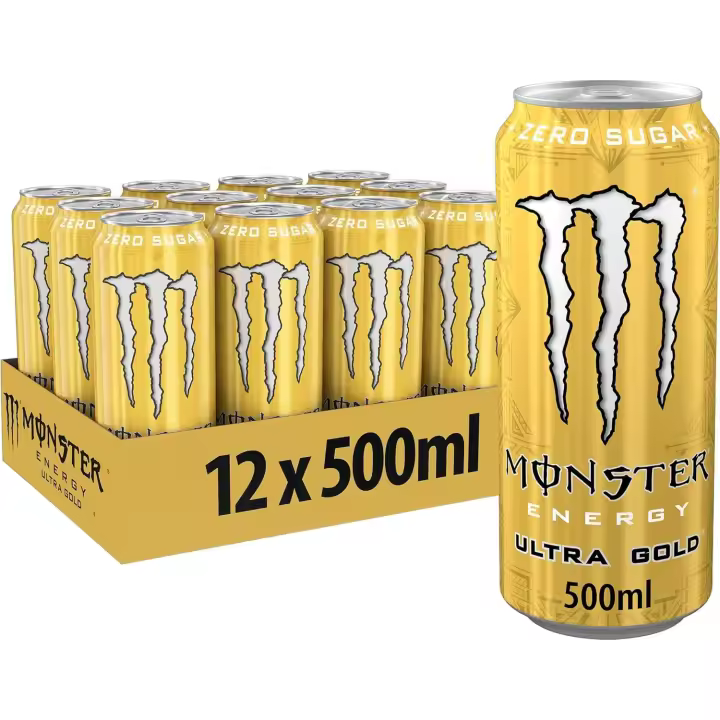 MONSTER ULTRA GOLD latas 500ml- Pack 12 unidades ó Caja 24 unidades - 1