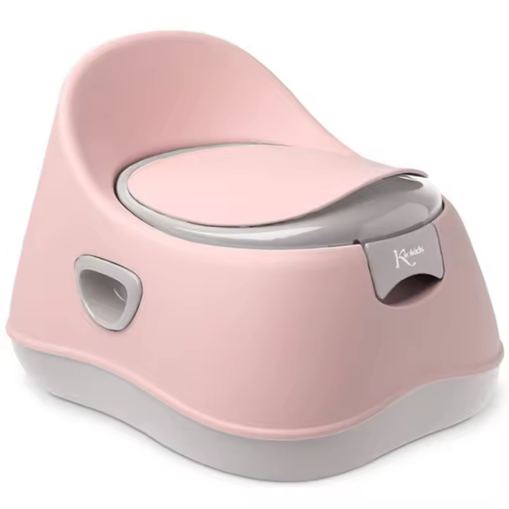 Kiokids Orinal para Bebe Desmontable con Tapa con Asas Respaldo y Antideslizante Rosa - 1