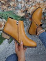 SP Botas Chelsea nuevo Botas de Mujer Botas Gruestas Tacón Bajo Botas de cuero botines retro Primavera y botas individuales Botas Cortas Mujer, - details 6