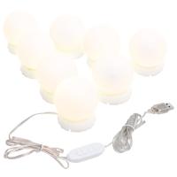 vidaXL Luz de espejo con 8 bombillas LED blanco cálido y blanco frío - details 1