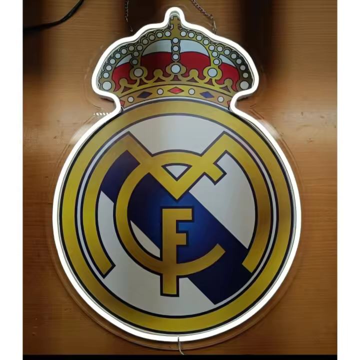 Regalos Madrid Neon Cualquier Equipo Futbol - y Neón Personalizado Adorno de pared Niños Adultos led letras decorativas habitacion Madrid letrero luminoso luz cumpleaños - 1
