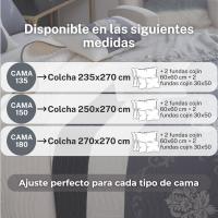 Novotextil Colcha Boutí Bordada Microfibra 150 GSM – Colcha Cama 90 105 135 150 180 con Fundas de Cojín – Cubrecama Ligero, Transpirable y Decorativo para Verano y Entretiempo - details 2