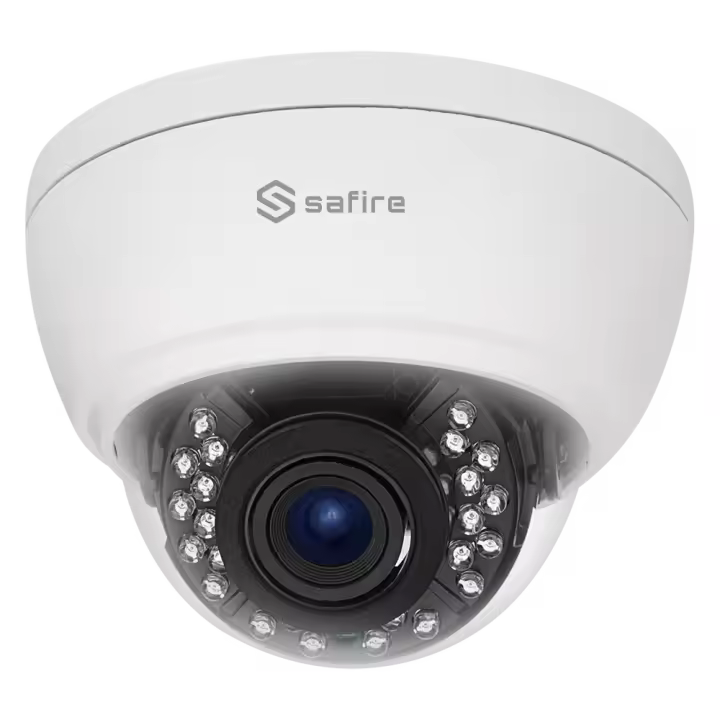Cámara Domo 4n1 Safire Gama PRO - 5 Mpx high performance CMOS - Lente Motorizada varifocal 2.7~13.5 mm - Ultra low light - Matrix LED IR Alcance 30 m - Impermeable IP67, IK10 - 1