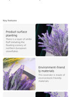 5Pcs Lavanda Artificial Decoración Romántica De Boda Estilo Nórdico Vaso De Almacenamiento Decoración De Hogar Y Bouquet - details 1