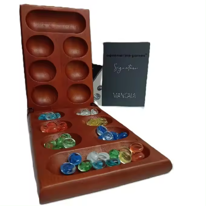Mancala exclusive con estuche de madera Aquamarine games FD100445. - 1