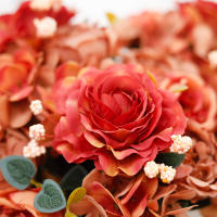 DociDaci Arreglo De Flores Artificiales Rosa De Seda Retro Con Almohadillas De Hydrangea Y Peonía Vintage Decoración De Casa Para Boda Accesorios De Fiesta - details 5