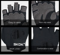 Guantes De Gimnasio SKDK Para Levantamiento De Pesas Y Crossfit Palma De Silicona Transpirables Accesorio De Fitness Para Hombres Y Mujeres Tallas S M L XL - details 11