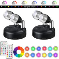 2Pack Spotlights LED Inalámbricos Rotativos Luz De Acento Piloto Potenciado Lámpara De Pared Para Armario Interior Y Pared - details 10