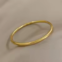 Pulsera De Acero Inoxidable Impermeable Para Mujer Con Plata De Oro Polido Y Superficie Lisa Cuff Bangles Abrochable Joyería Clásica - details 8