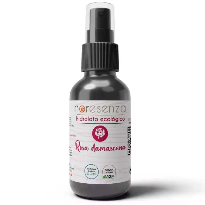 Tónico facial piel sensible NORESENZA Base Hidrolato Ecológico Rosa de Damasco - Hidrata - Equilibra Ph - Reafirma | Vegano - 1