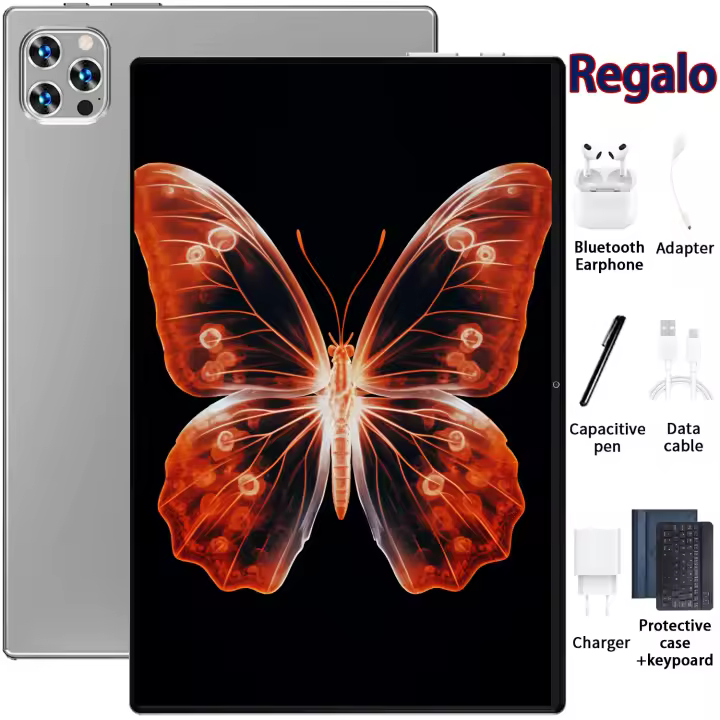 2025 Tablet Android 13, 0 Nuevo 10,1 pulgadas 16GB RAM 1TB ROM Tablet 5MP 1300 mAh 14Core WIFI Rojo Bluetooth Tablet - 1