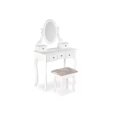 Tocador Houston 1358, Muebles ES, Espejo, Mate blanco, 80 x 130 x 40cm - 1