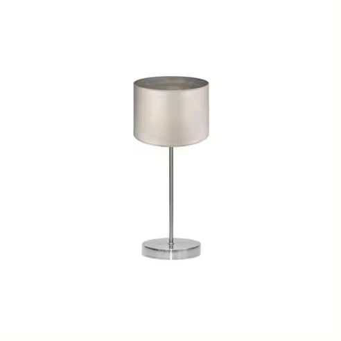 FABRILAMP Lámpara de Mesa Sobremesa Tania 1xe14 Niquel/madera Gris 42x17x17 Cm - Diseño Moderno - 1